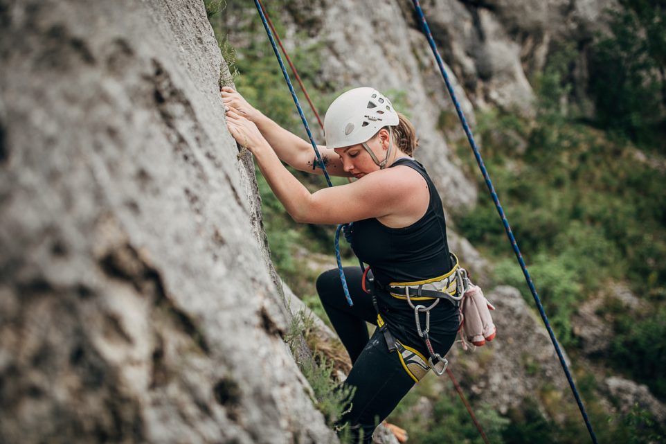 outdoor rock climbing